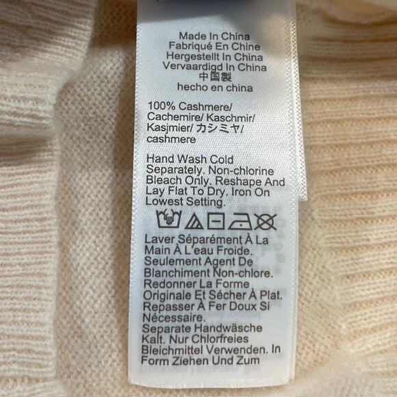 J. Crew Women's Cream Cashmere Cropped Sweater - Picture 6 of 6